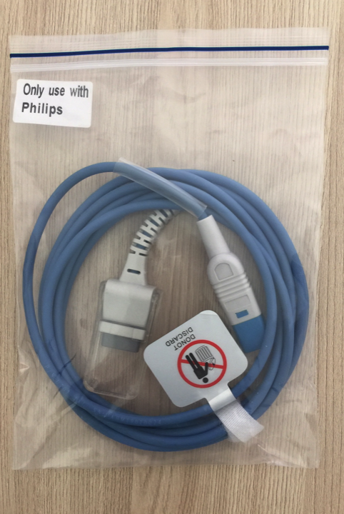 Adult Nellcor 9  Pins Spo2 Extension Cable for Philips Monitor_สายข้อต่อโพรบวัดแซทเครื่องฟิลิปส์