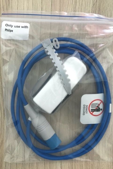 Spo2 Adult cable compatible M1196A Philips_สายเอสพีโอทูวัดออกซิเจนในเลือดครื่องมอนิเตอร์ผู้ป่วยฟิลิปส์