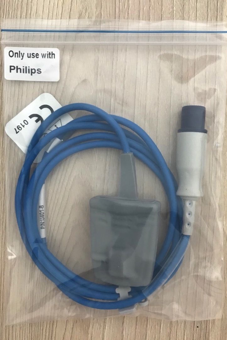 Spo2 Adult cable Silicon Soft tip for Philips  M1191B M1191BL_สาย Spo2 เคเบิ้ลแบบถุงซิลิโคนสำหรับเครื่องมอนิเตอร์ผู้ป่วยฟิลิปส์