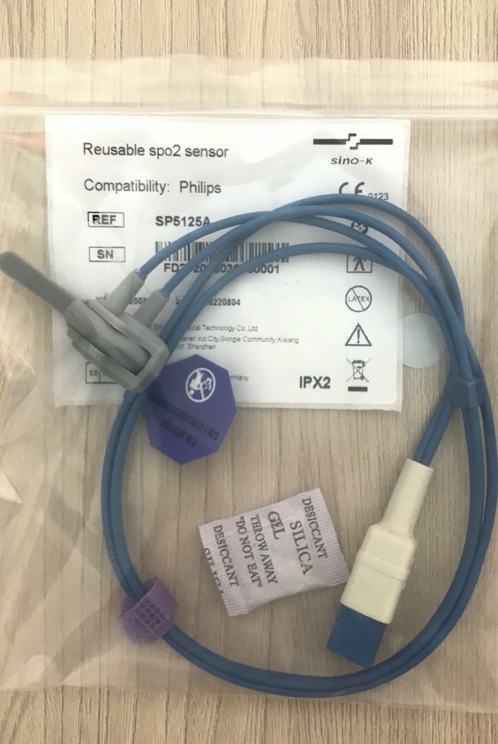 Spo2 Neonate wrap cable for Philips bedside monitor_สายแซทโพรบเด็กทารกแบบพันนิ้วเท้าเครื่องวัดสัญญาณชีพผู้ป่วยฟิลิปส์