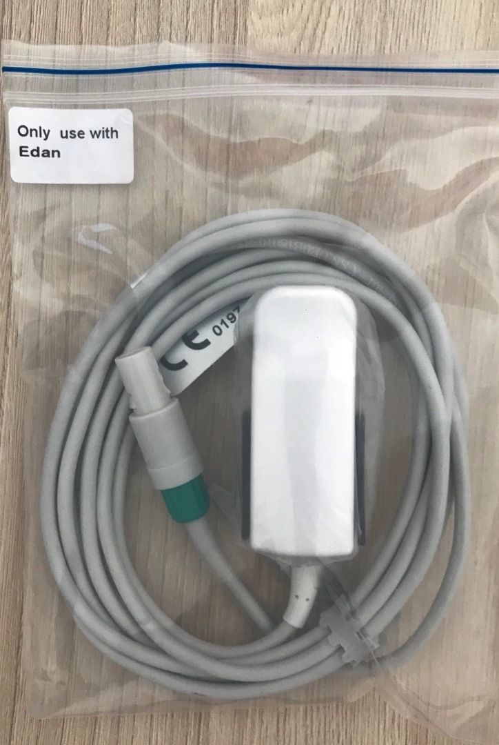 Spo2 Adult cable for patient monitor Edan iM60_สายแซทโพรบวัดออกซิเจนในเลือดสำหรับเครื่องวัดสัญญาณชีพผู้ป่วย Edan รุ่น iM60