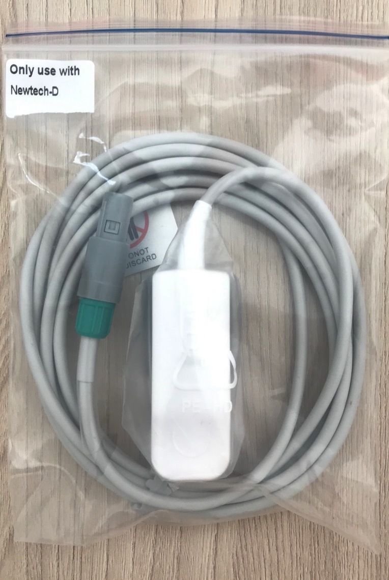 Spo2 Adult cable probe O2Sat probe for Patient Bedside Monitor Newtech_สายแซทโพรบวัดเปอร์เซ็นต์ออกซิเจนในเลือดวัดแซทปลายนิ้วเครื่องมอนิเตอร์ Newtech 