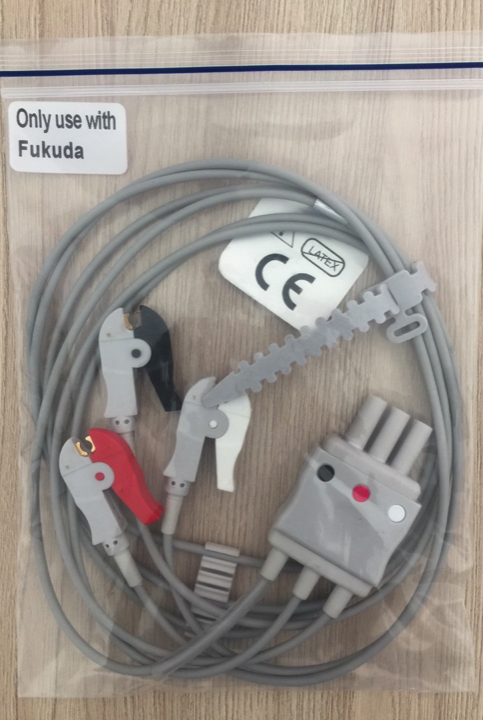 ECG 3 Lead wires probe for Fukuda DS-7100_สายอีซีจีโพรบสำหรับเครื่องมอนิเตอร์วัดสัญญาณชีพผู้ป่วย Fukuda รุ่น DS-7100