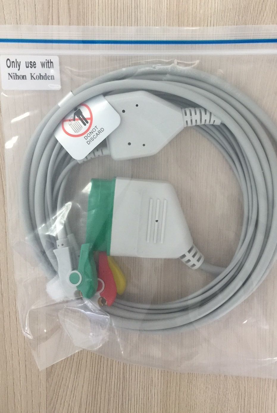 ECG 5 lead wires cable with grabber for Nihon_สายลีดอีซีจีแบบก้ามปูสำหรับเครื่องมอนิเตอร์สัญญาณชีพ Nihon kohden