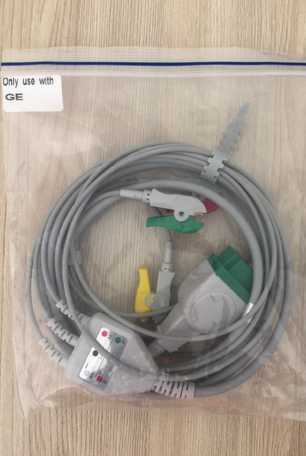 ECG cable ECG Probe for Vitalsign Monitor GE_สายวัดอีซีจีสำหรับเครื่องมอนิเตอร์วัดสัญญาณชีพ จีอี GE