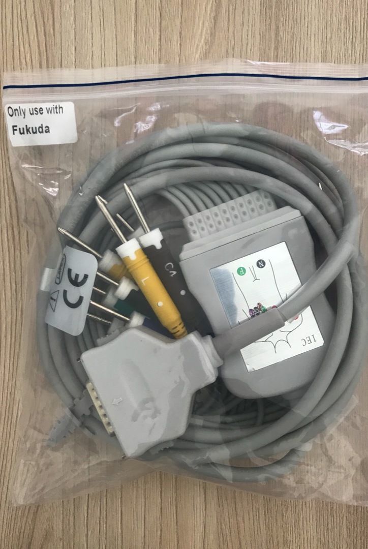 EKG Cable Banana Din 3.0 for Fukuda CP 104L_สายอีเคจีเครื่องวัดอีเคจีฟูคุดะ Fukuda รุ่น CP104L