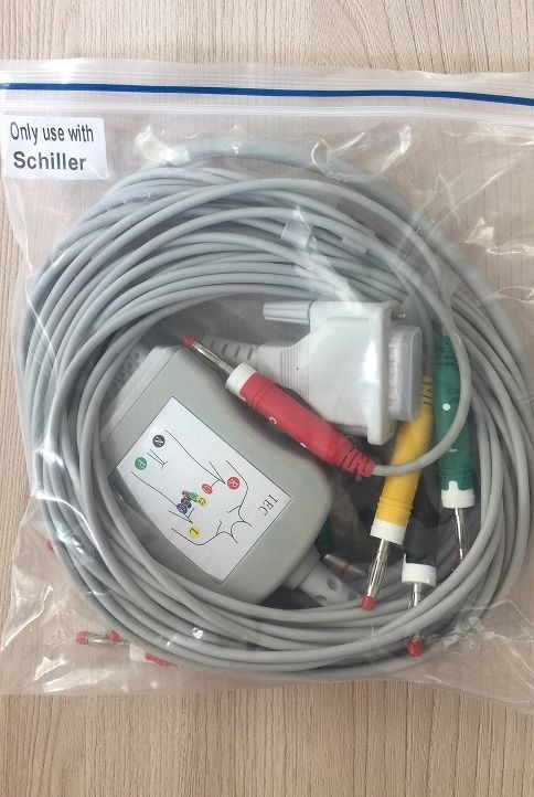 EKG Cable for Schiller AT-1_สายอีเคจีเคเบิ้ลสำหรับเครื่องวัดบันทึกค่าคลื่นไฟฟ้าหัวใจ Schiller AT-1