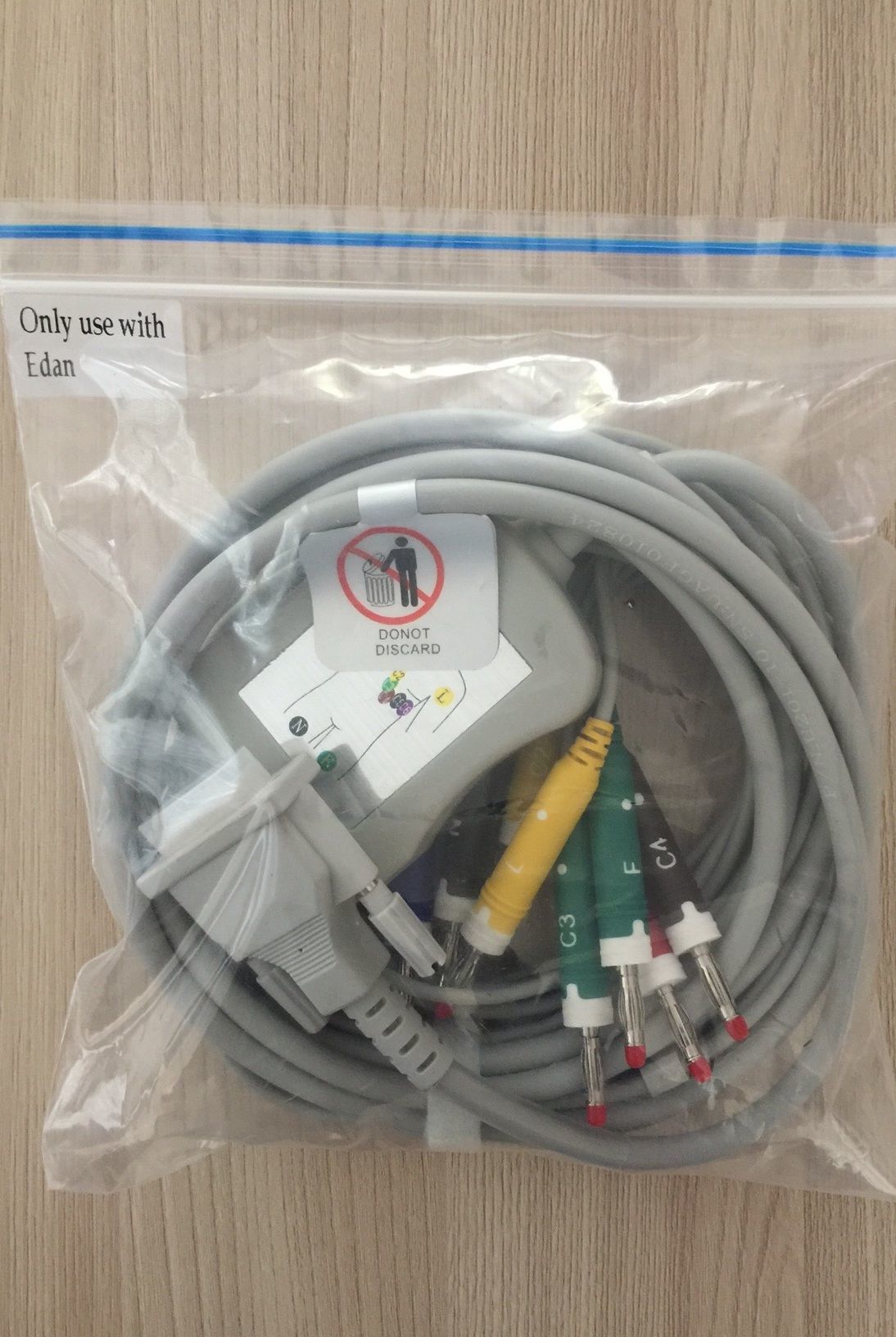 EKG Lead wires cable for EDAN SE-1200_สายอีเคจีสำหรับเครื่องบันทึกคลื่นหัวใจไฟฟ้า อีดาน EDAN SE-1200