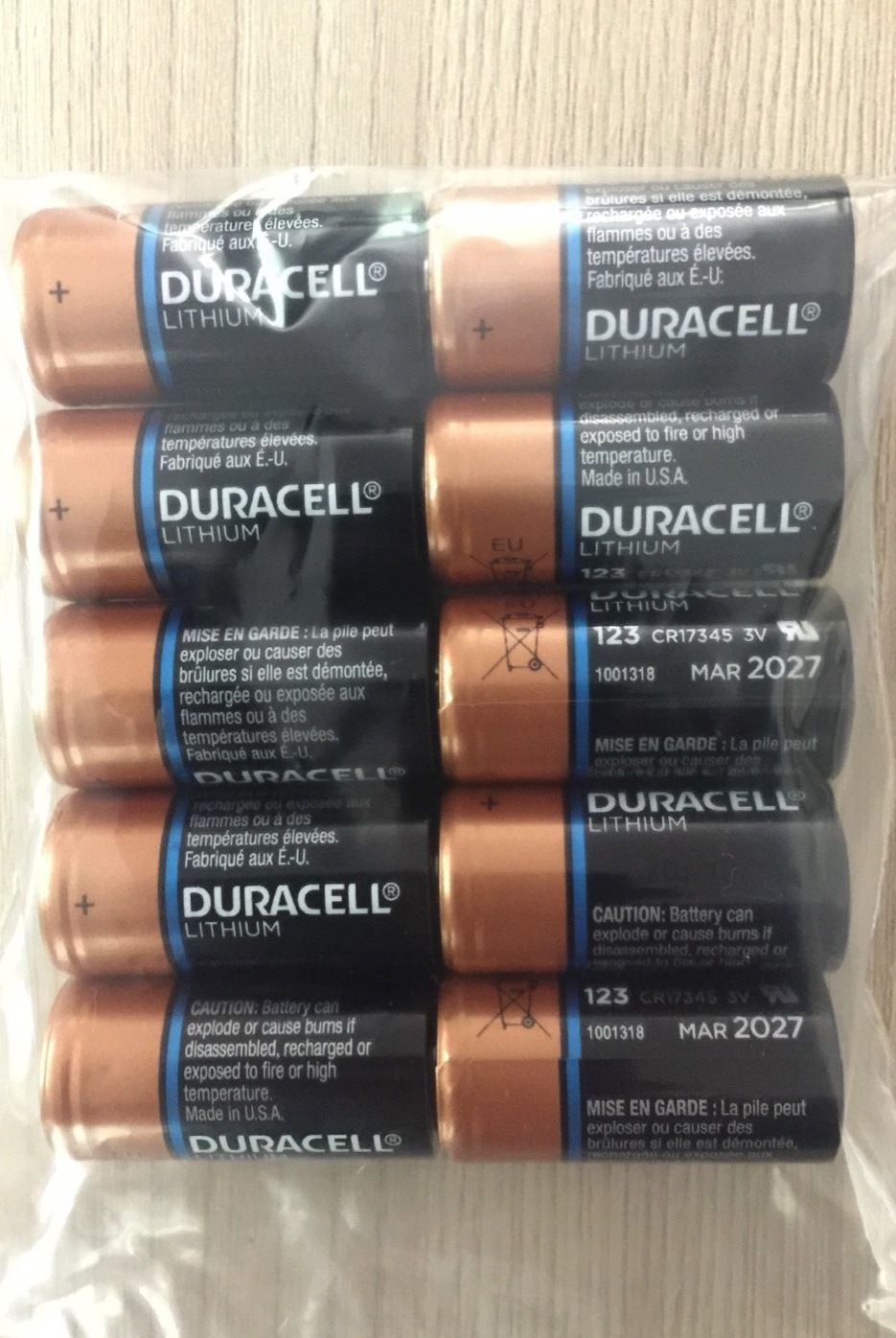 Alkaline Battery 3V  Duracell DL123 CR17345 for AED Zoll Plus_แบตเตอรี่ Duracell CR17345 ขนาด 3 โวลต์ สำหรับเครื่องเออีดี Zoll Plus