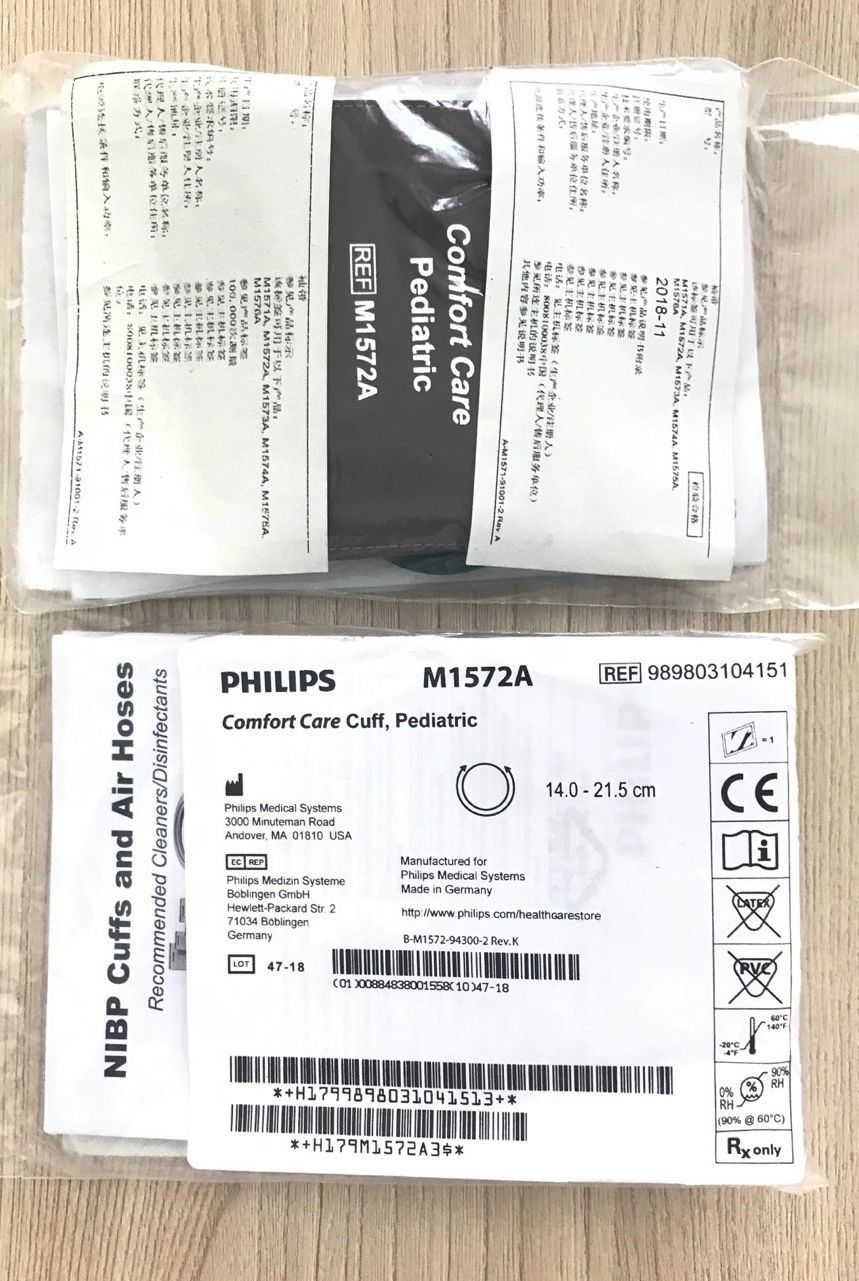 Philips M1572A Comfort Care Cuff Pediatric Child 14-21.5 cm_ผ้าพันแขนวัดความดันฟิลิปส์ Philips M1572A สำหรับเด็กโต