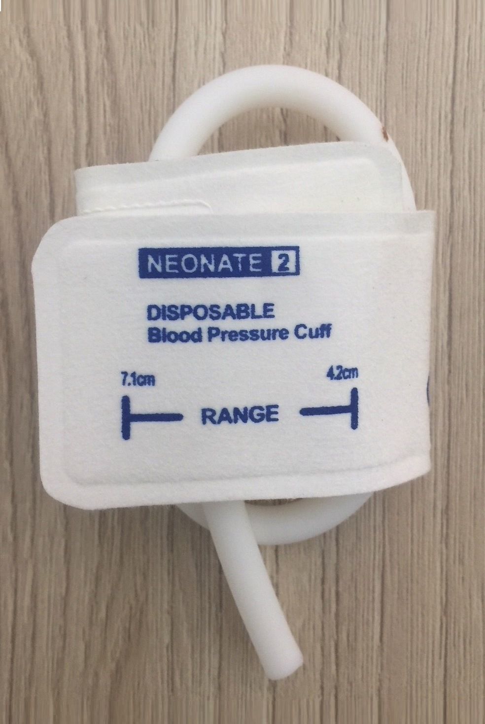 Disposable Neonate Cuff Single tube size No.2  4.2-7.1 CM_ผ้าพันแขนวัดความดันทารกสายเดี่ยวเบอร์ 2 ขนาด 4.2-7.1 ซม