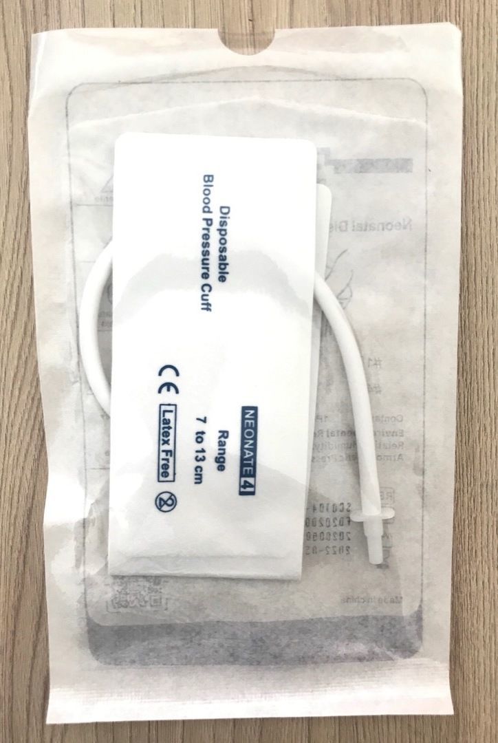 NIBP Disposable Neonate cuff size No.4 7-13 CM single tube_ผ้าคัพวัดความดันสำหรับเด็กทารกและสัตว์เบอร์ 4 ขนาด 7-13 ซม.