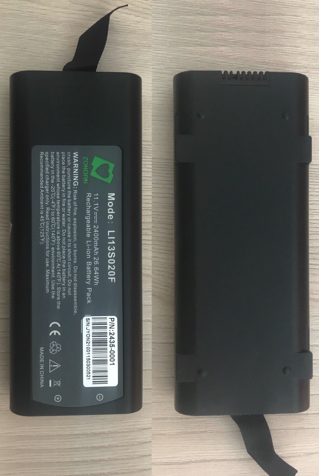 Battery LI13S020F Li-ion 11.1V for Zondan ZD120D_แบตเตอรี่แพ็คลิเธียมขนาด 11.1 โวลต์สำหรับเครื่องมอนิเตอร์ Zondan รุ่น ZD120D