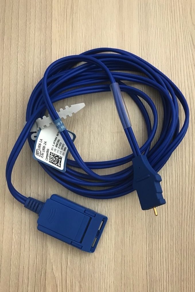 ESU Patient return cable ESU Grounding pad cable with REM Plug (Valleylab Style)_สายกราวด์แพดกราวด์เพลทเคเบิ้ลสำหรับเครื่องจี้ผ่าตัดด้วยไฟฟ้าข้อต่อแบบมาตรฐาน Valleylab