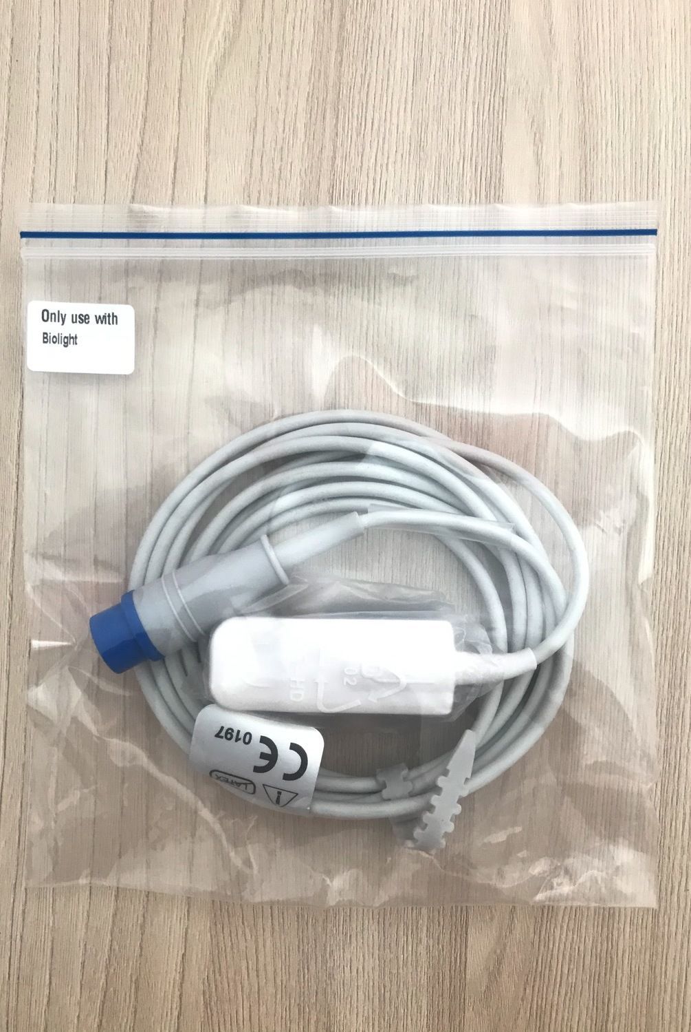 Spo2 Adult cable for patient monitor BLT Biolight_สายเคเบิ้ลโพรบวัดความเข้มข้นเปอร์เซนต์ออกซิเจนในเลือดที่ปลายนิ้วเครื่องวัดสัญญาณชีพผู้ป่วย บีแอลที ไบโอไลท์ Biolight