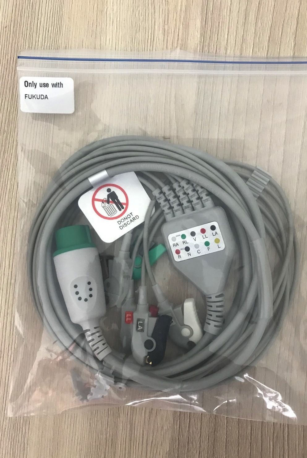 ECG 5 lead direct connect cable for Fukuda DS-7100_สายอีซีจี 5 ลีดเคเบิ้ลสำหรับเครื่องมอนิเตอร์สัญญาณชีพผู้ป่วย Fukuda รุ่น DS-7100