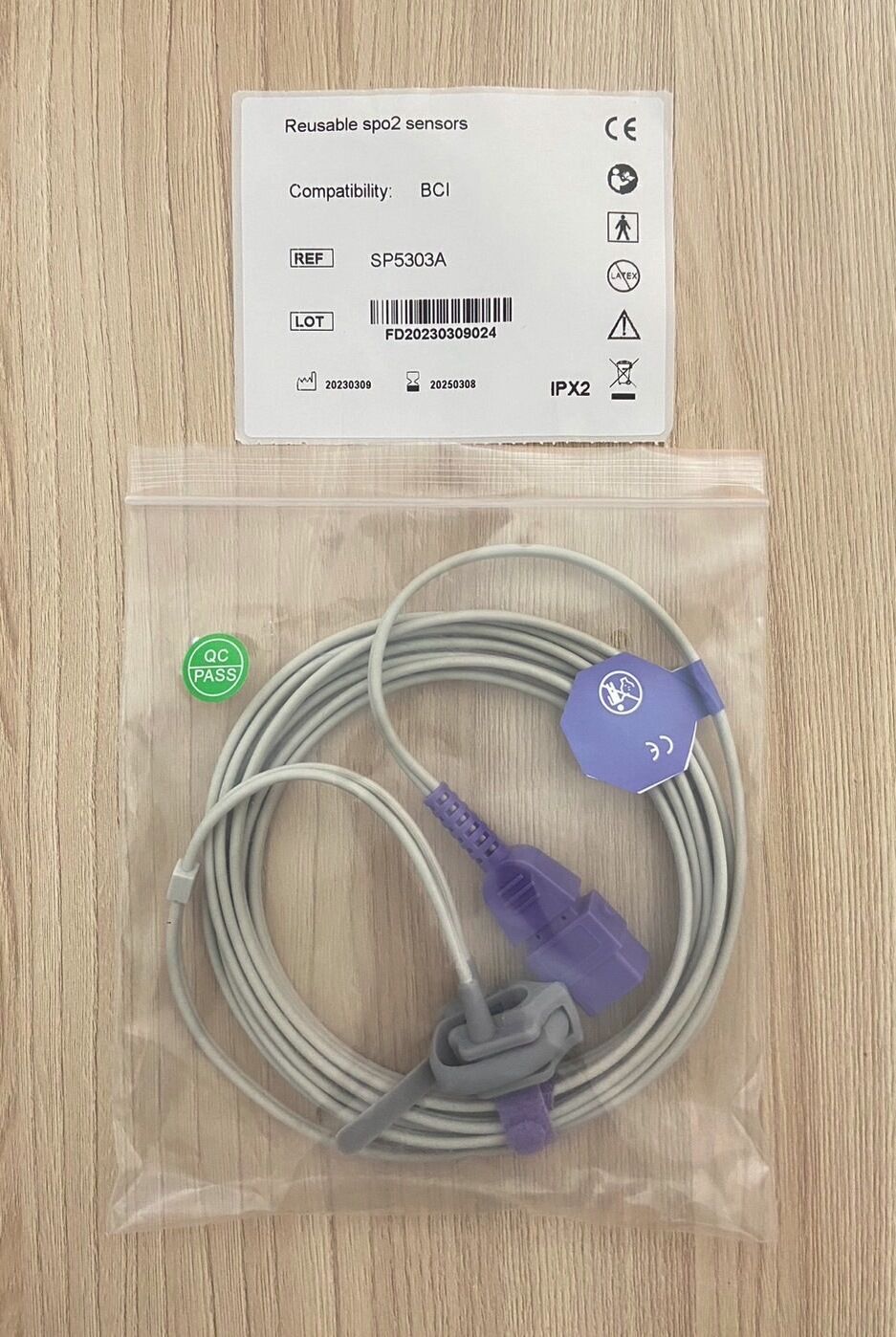 Spo2 Neonate wrap sensor for Oximeter BCI 3301_สายแซทโพรบวัดออกซิเจนในเลือดสำหรับทารกเครื่องออกซิมิเตอร์ BCI รุ่น 3301 