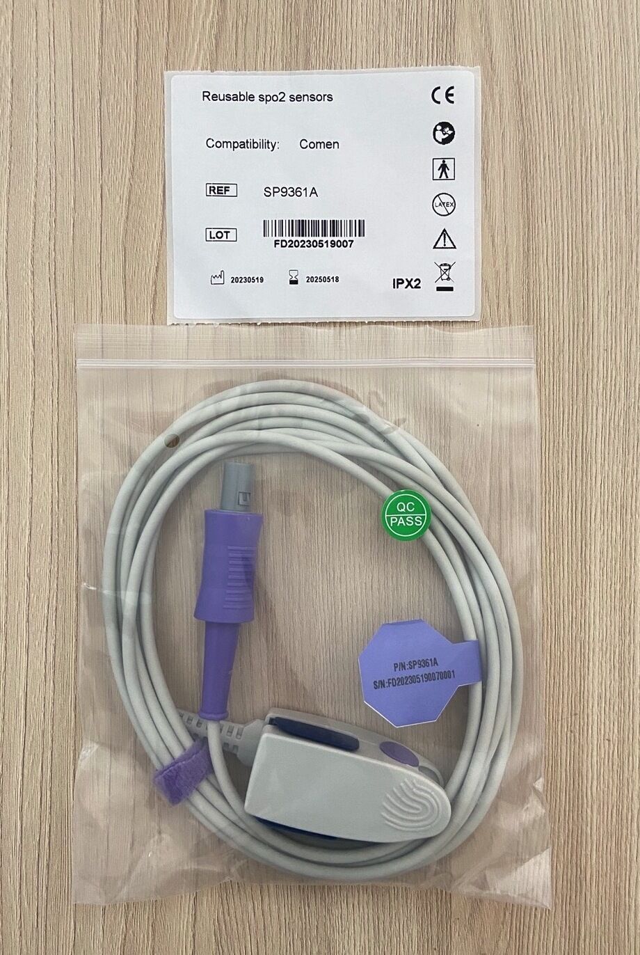 Spo2 Adult cable 6 pins for Newtec Neuro Vision_สายแซทเคเบิ้ลโพรบวัดออกซิเจนปลายนิ้วเครื่องมอนิเตอร์ Newtec รุ่น Neuro Vision