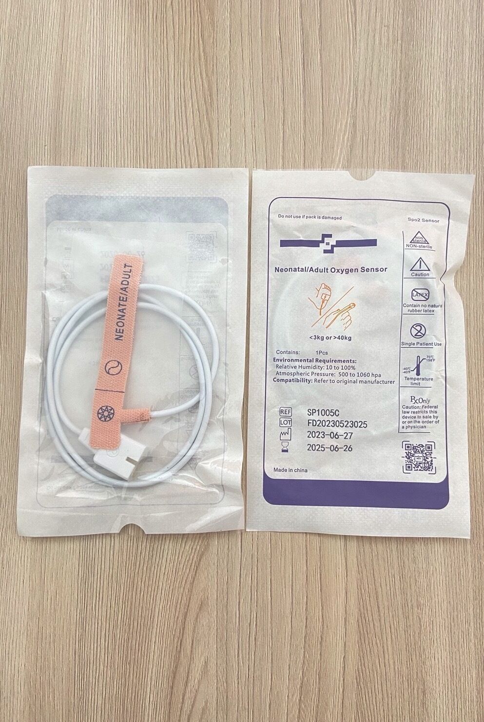 Disposable Spo2 Neonate Adhesive probe Digital tech_สายเซนเซอร์แซทโพรบแบบผ้าเทปพลาสเตอร์แปะสำหรับทารกและผู้ใหญ่